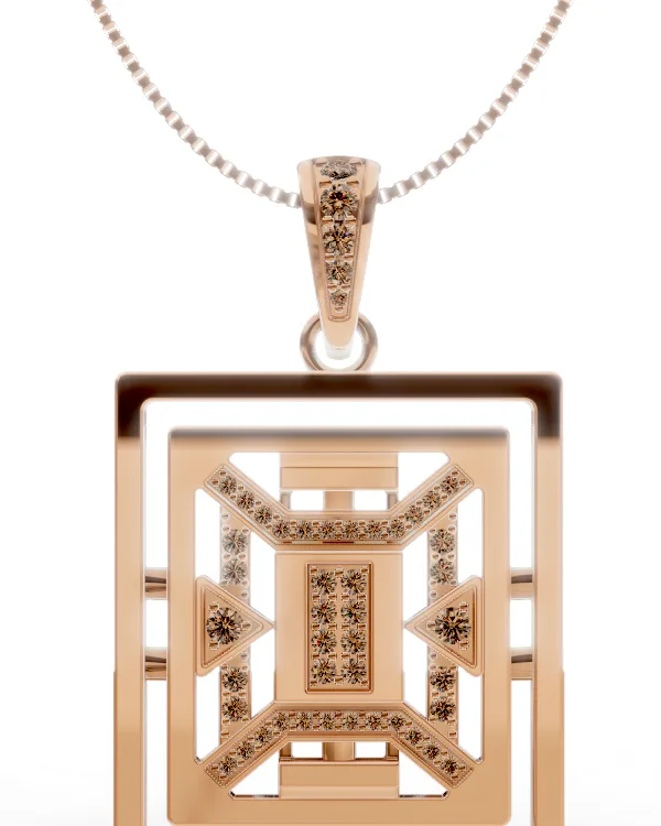 Art deco rámový přívěsek