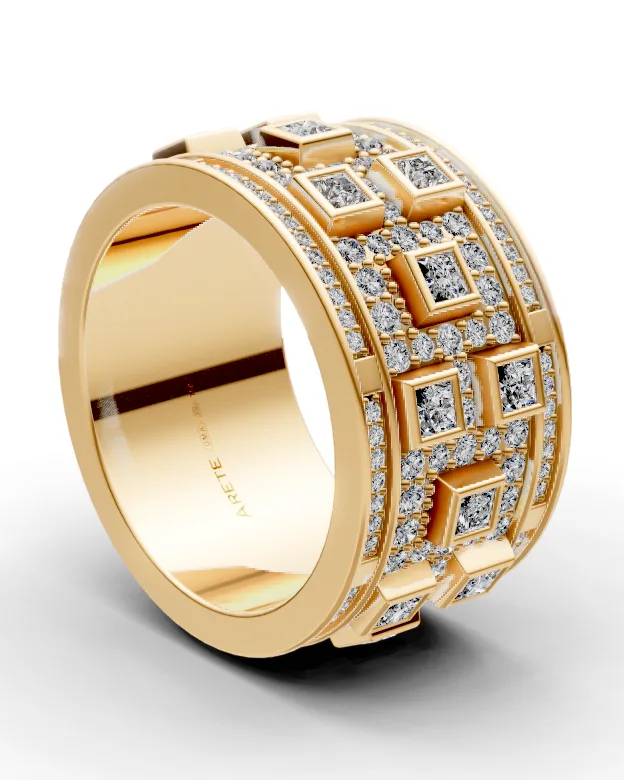 Art-deco eternity prsten