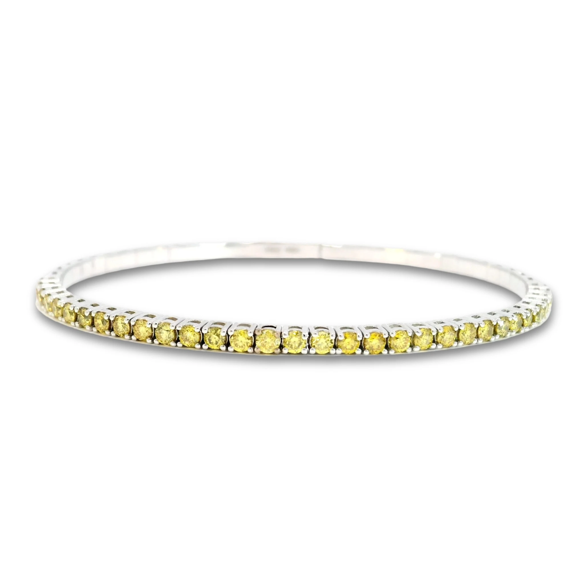 Flexi náramek se žlutými diamanty, 18kt bílé zlato, 1,35 ct