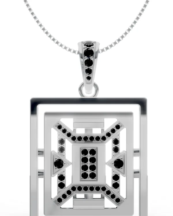 Art deco rámový přívěsek