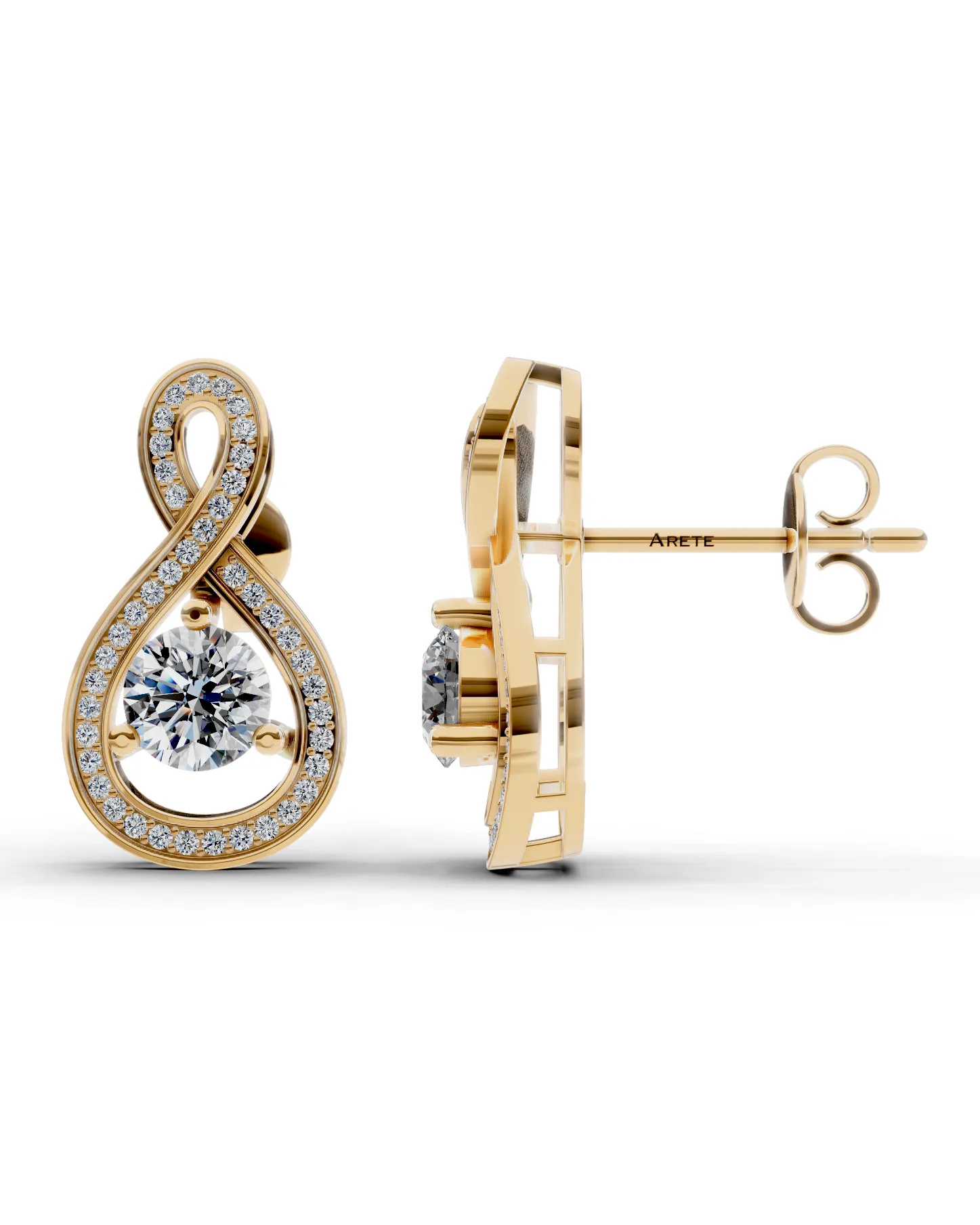 Náušnice infinity s pavé