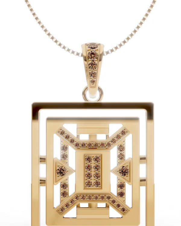 Art deco rámový přívěsek