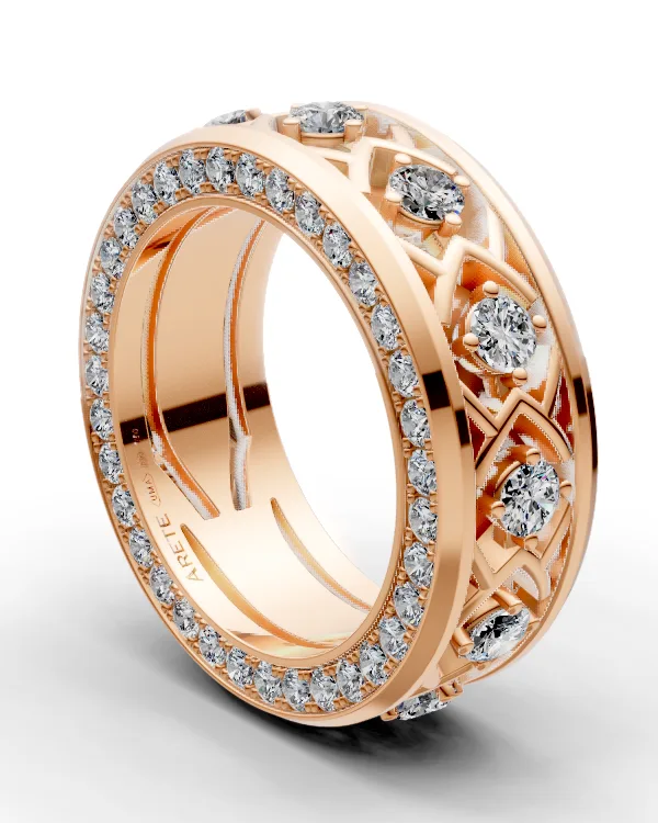 Ornamentální eternity prsten