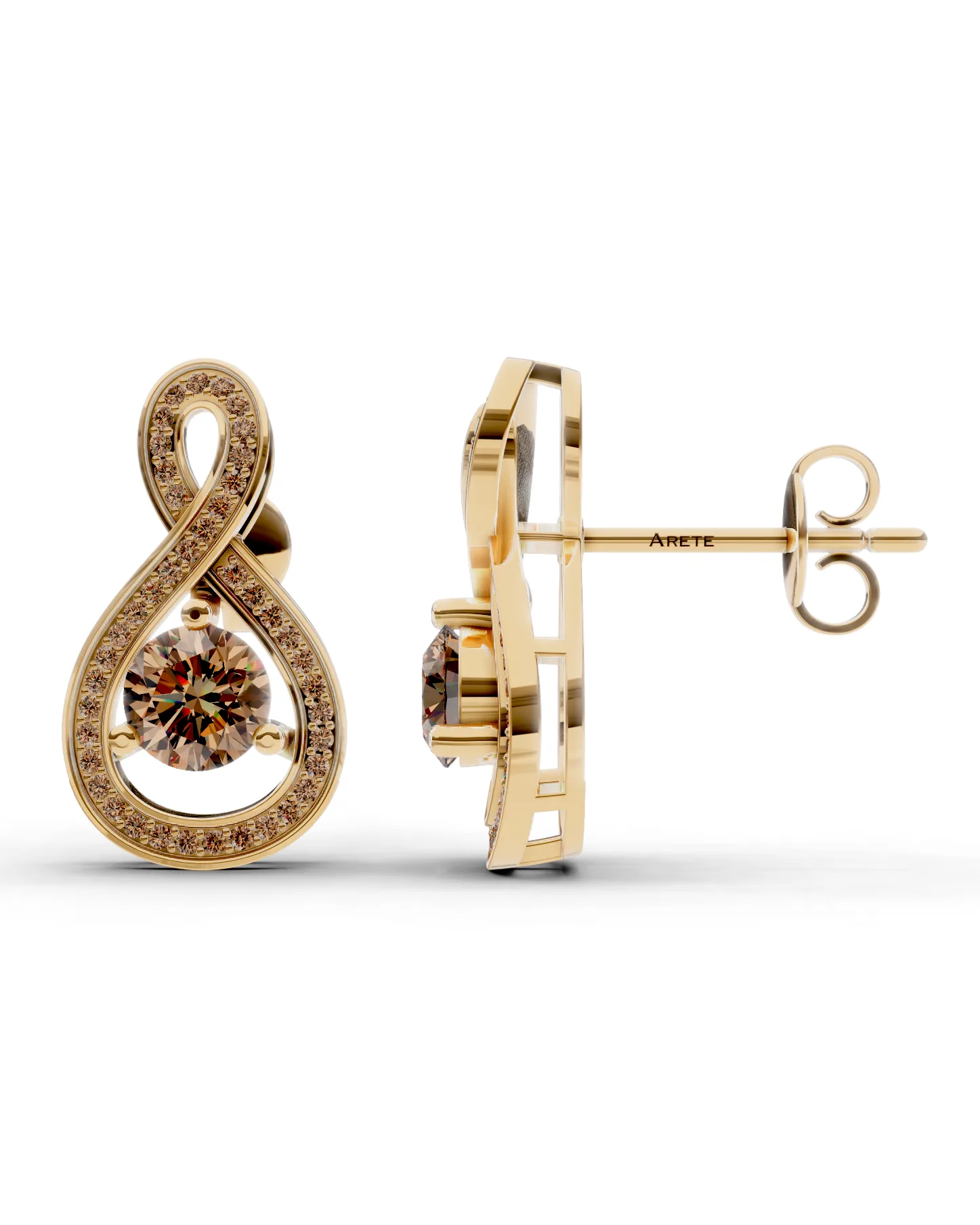 Náušnice infinity s pavé