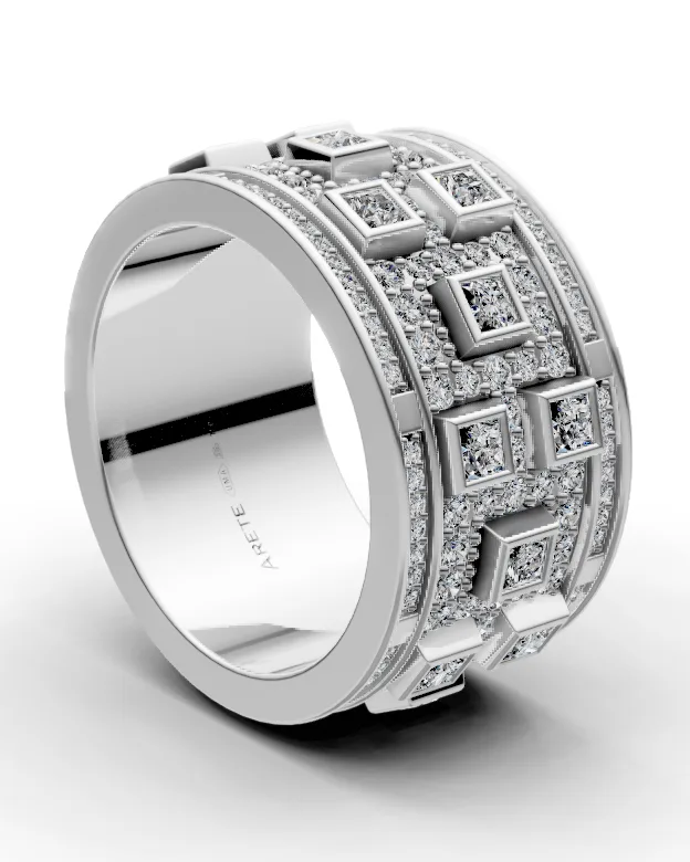 Art-deco eternity prsten
