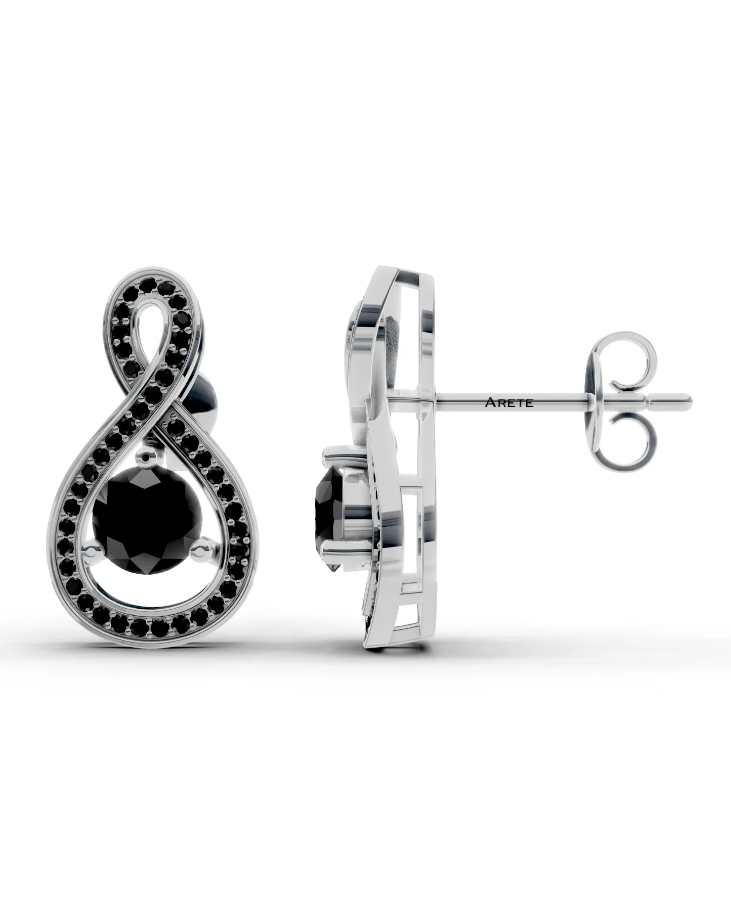Náušnice infinity s pavé