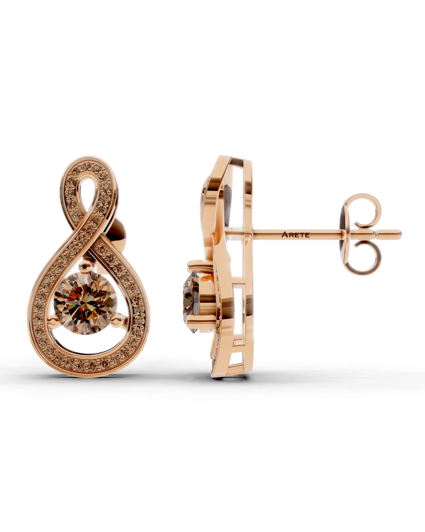 Náušnice infinity s pavé