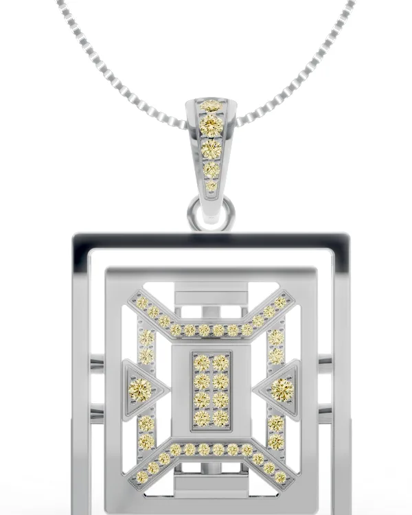 Art deco rámový přívěsek