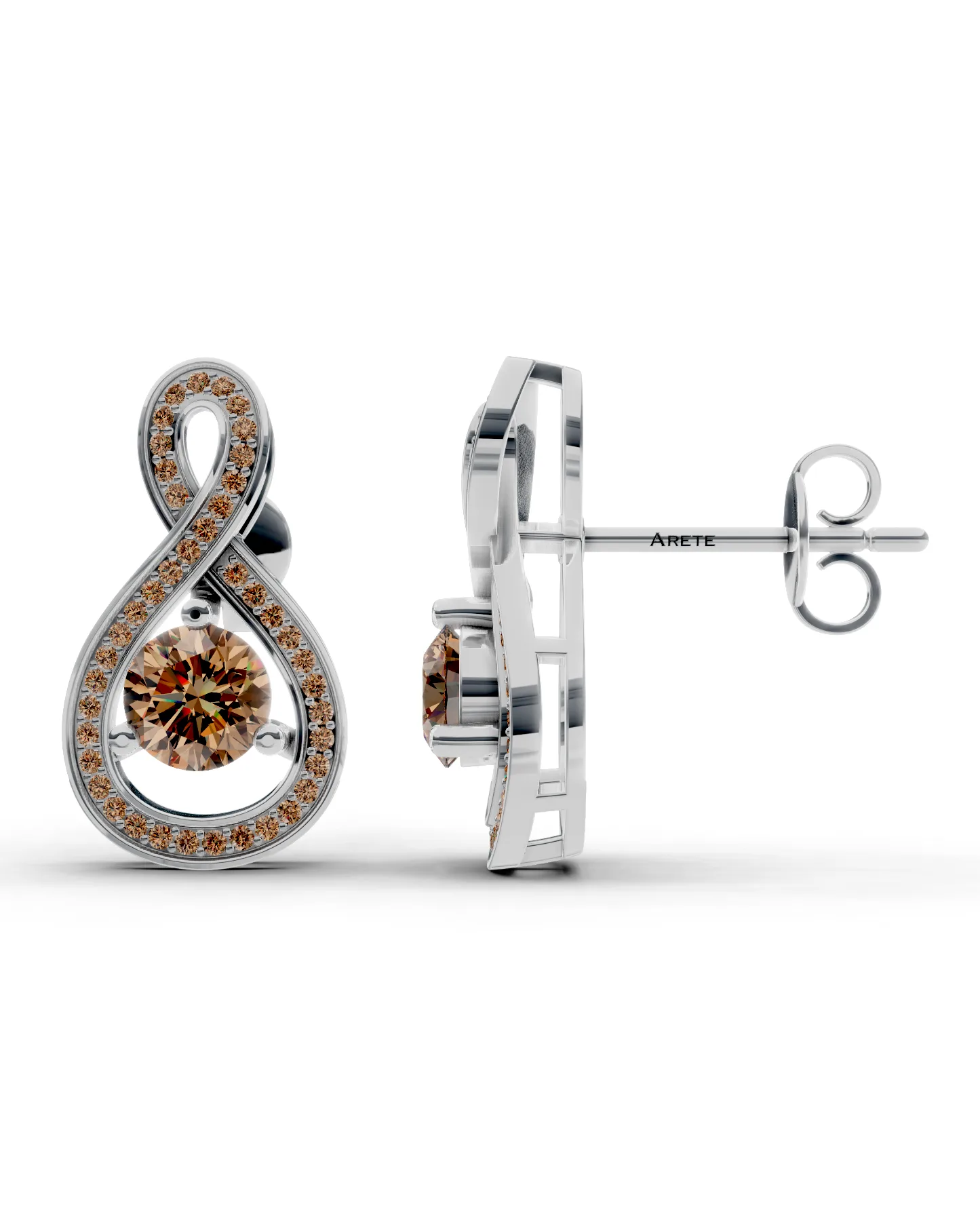 Náušnice infinity s pavé
