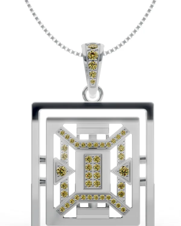 Art deco rámový přívěsek