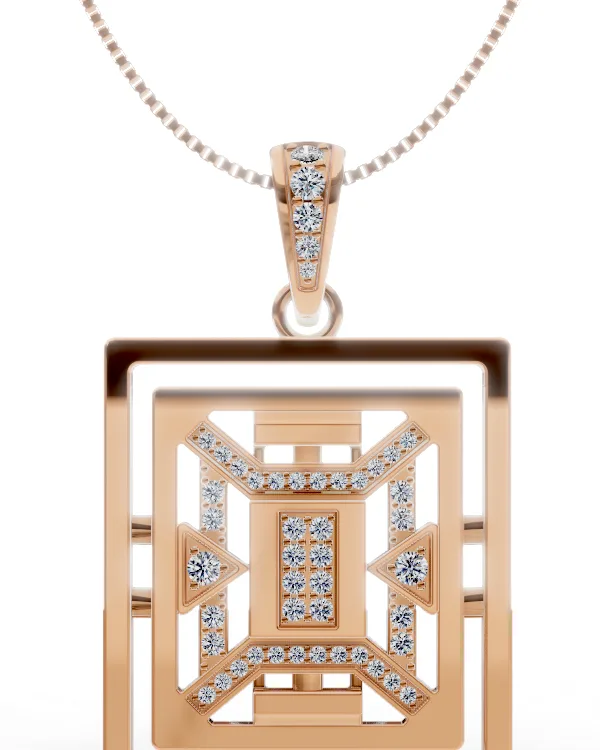 Art deco rámový přívěsek