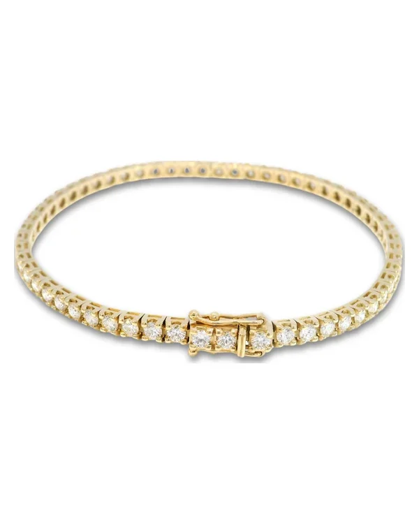 Tenisový náramek s diamanty D-E VVS, 18kt žluté zlato, 3,49 ct