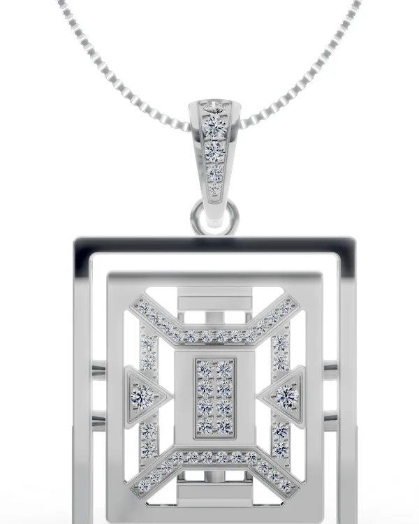 Art deco rámový přívěsek