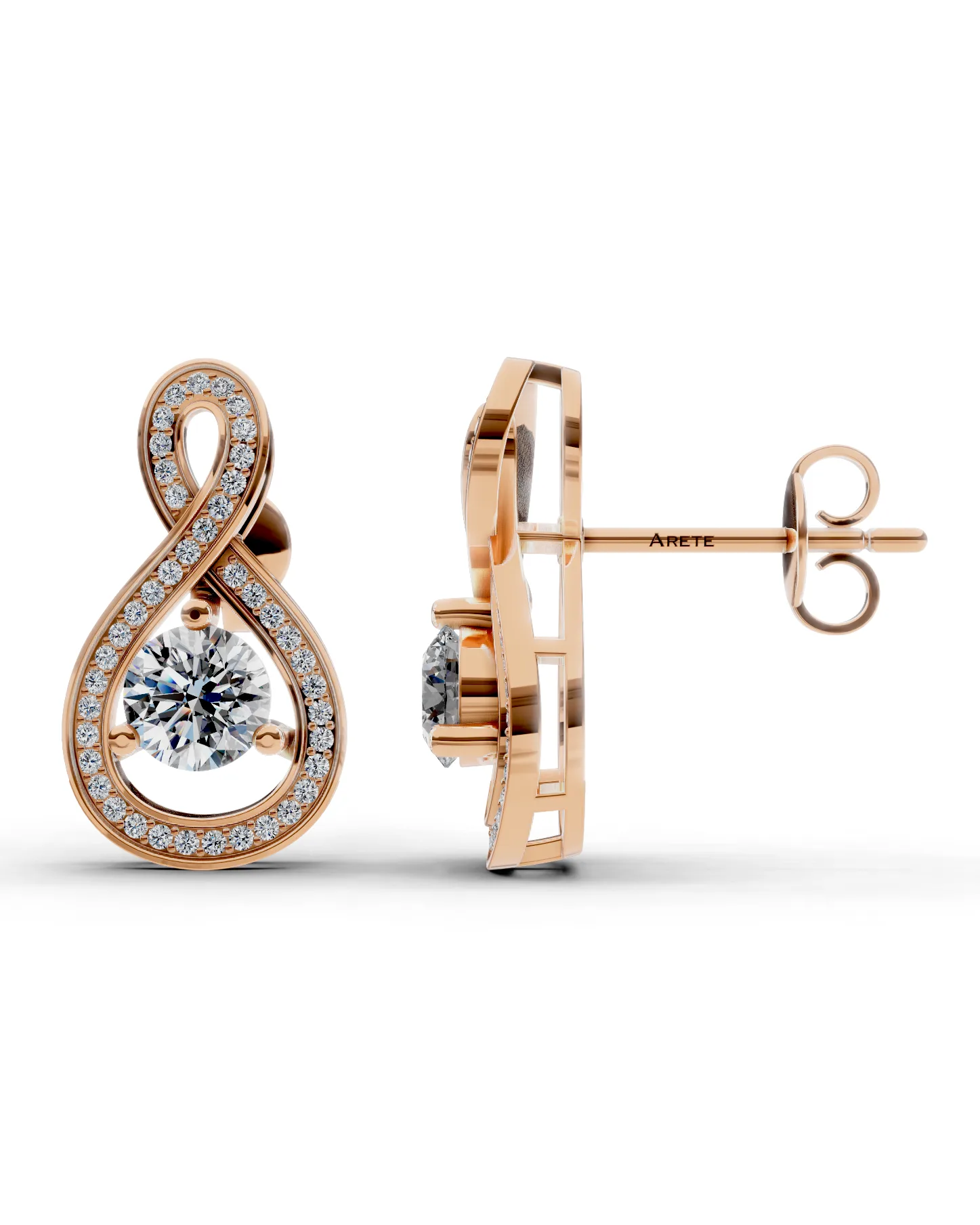 Náušnice infinity s pavé