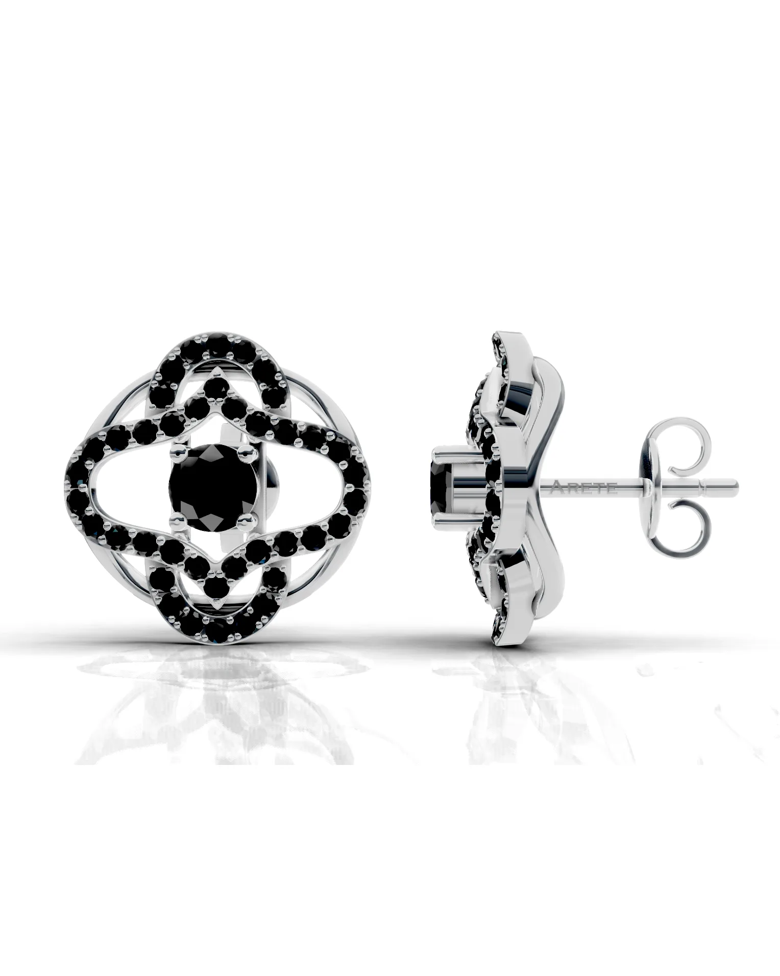 Quatrefoil diamantové náušnice