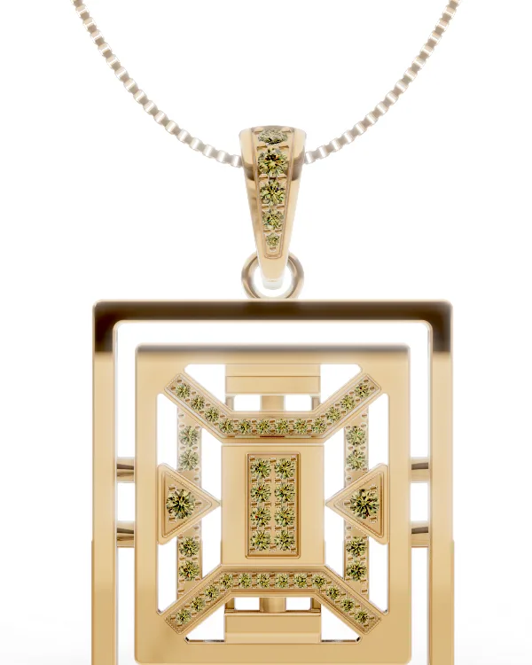 Art deco rámový přívěsek