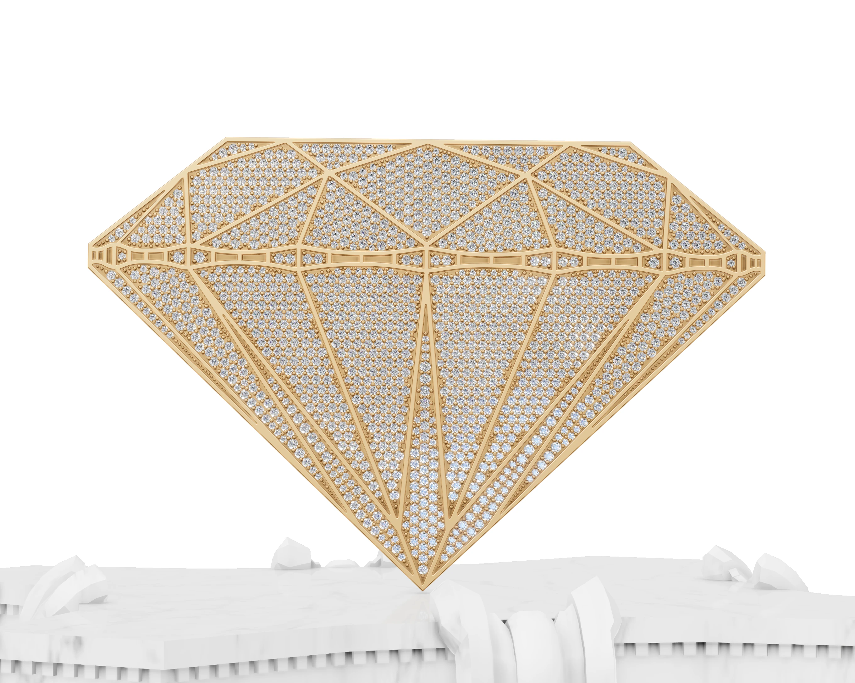 3D vizualizace diamantové trofeje