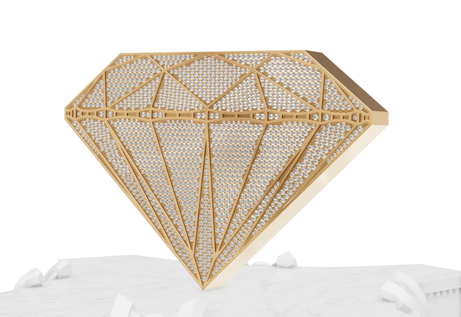 3D vizualizace diamantové trofeje
